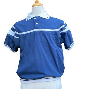 Christian Dior Monsieur Vintage Short Sleeve Blue & White Track Shirt Size M